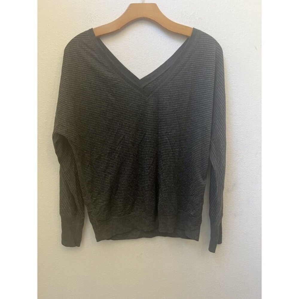 American Eagle Outfitters Gray V-Neck Sweater
